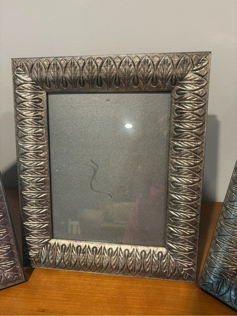 Bundle of 3 Matching Picture Pewter Botanical Style Frames 8x10